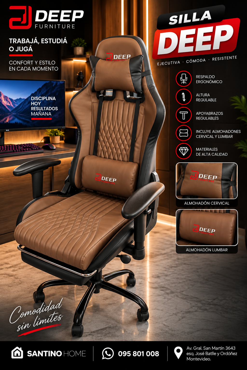 Silla DEEP Marrón